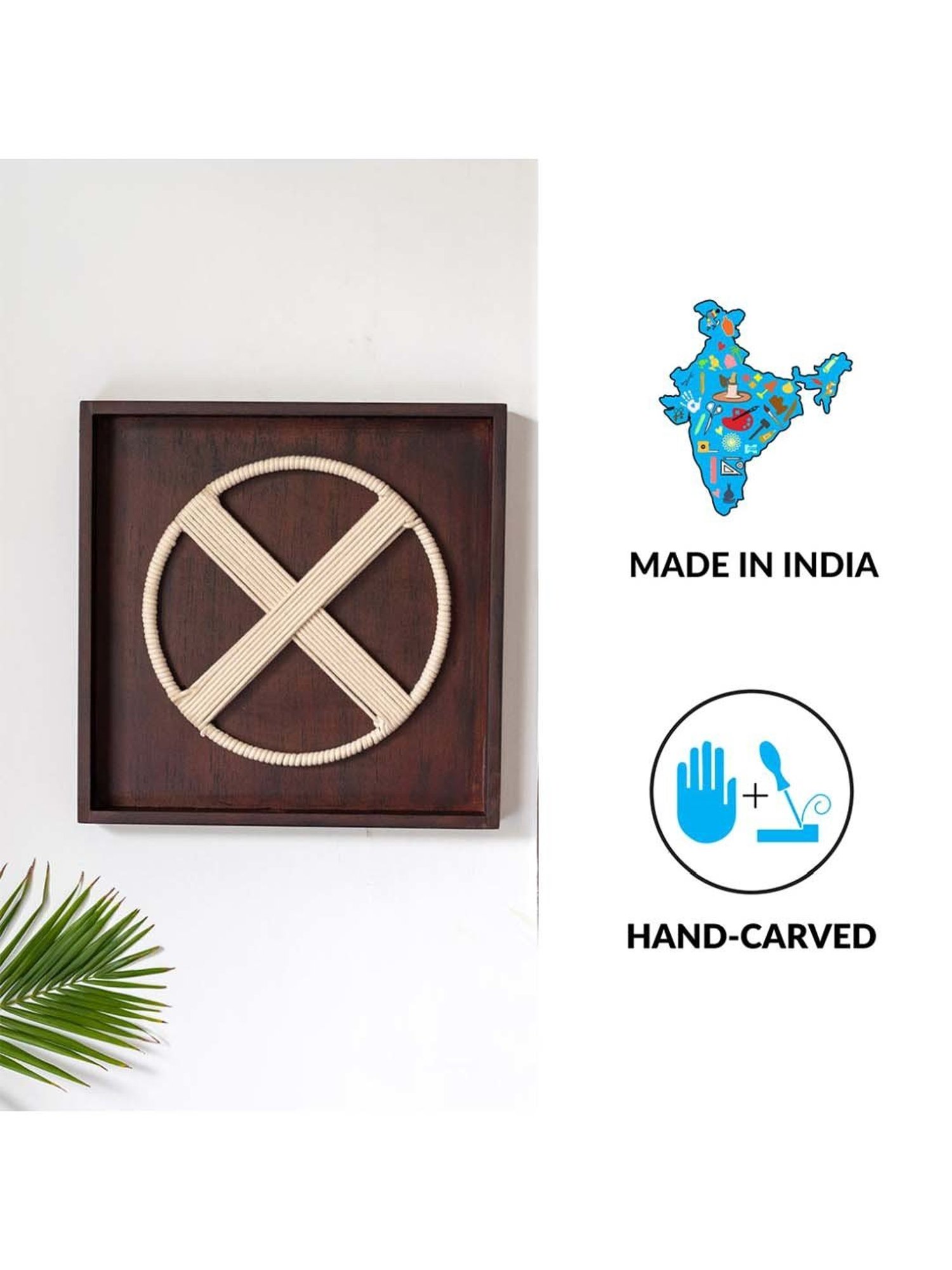 ExclusiveLane Celtic Brown & White Wood Wall Art