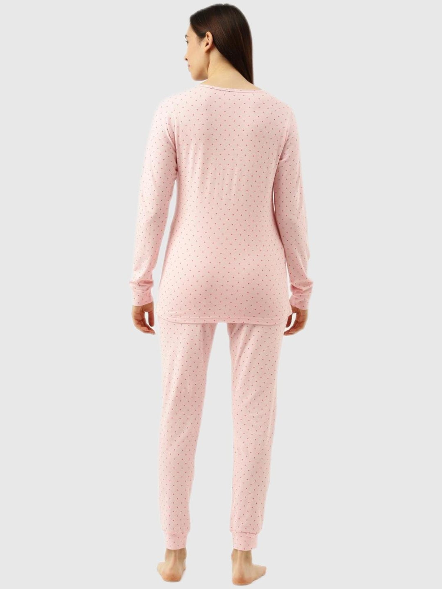 Clt.s Pink Polka Dot Pajama Set