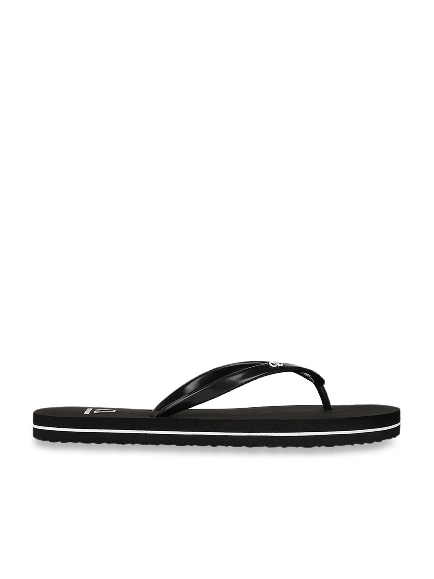 Carlton London Women's Black Flip Flops