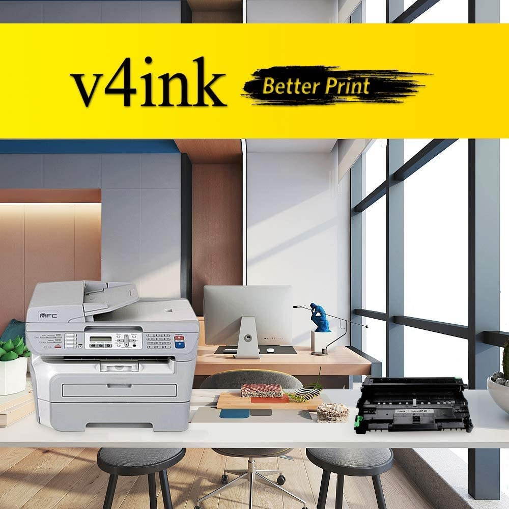 V4INK Compatible Drum Replacement for DR360 DR-360 Drum Unit for Brother DCP-7040 DCP-7030 HL-2140 HL-2170W HL-2150N MFC-7340 MFC-7345N MFC-7440N MFC-7840W Printer, Black 1 Pack, 12000 Pages