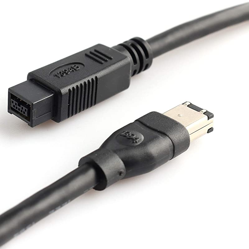 FireWire 800 to 400 9 to 6 pin Cable 9pin 6pin 6FT IEEE 1394 Firewire 800 9pin6pin Cable 6 Feet9 pin to 6 pin
