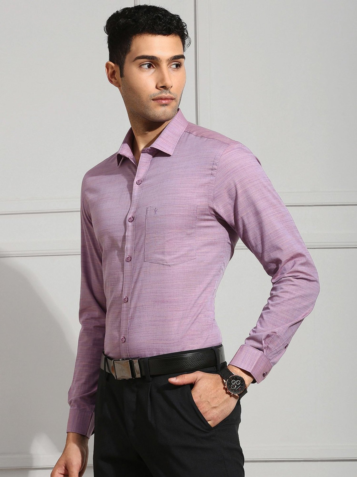 Arrow Sport Dark Green Cotton Slim Fit Shirt