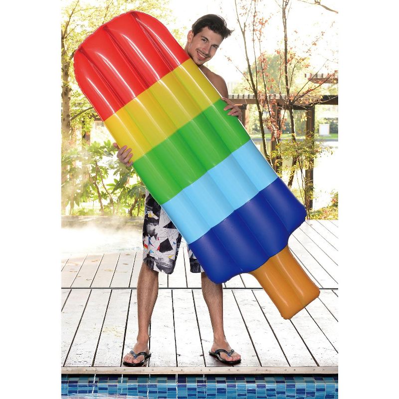 Pool Central 68.5'' Blue and Green Inflatable Ice Pop Pool Novelty Raft Float