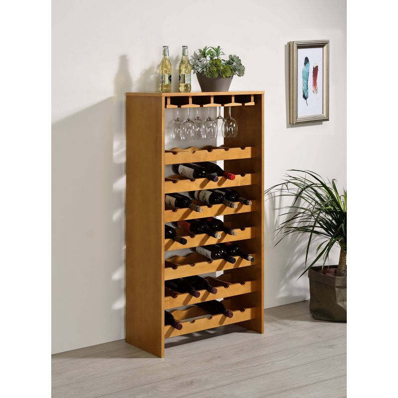 Hanzi Wine Cabinet Oak - Acme Furniture