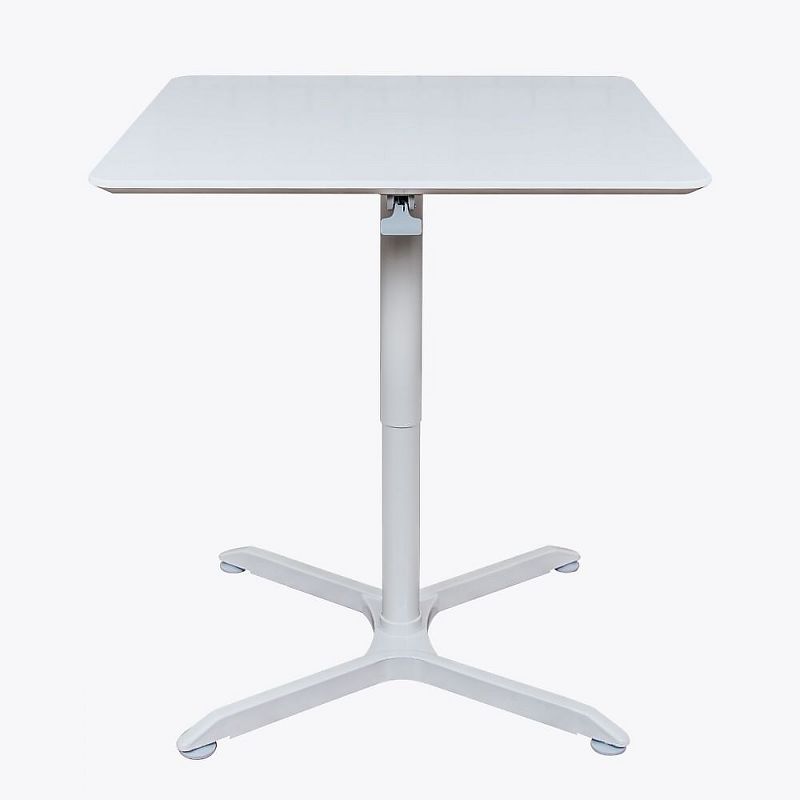 Luxor 32 Square Height Adjustable Caf'e Table, White LX-PNADJ-32SQ
