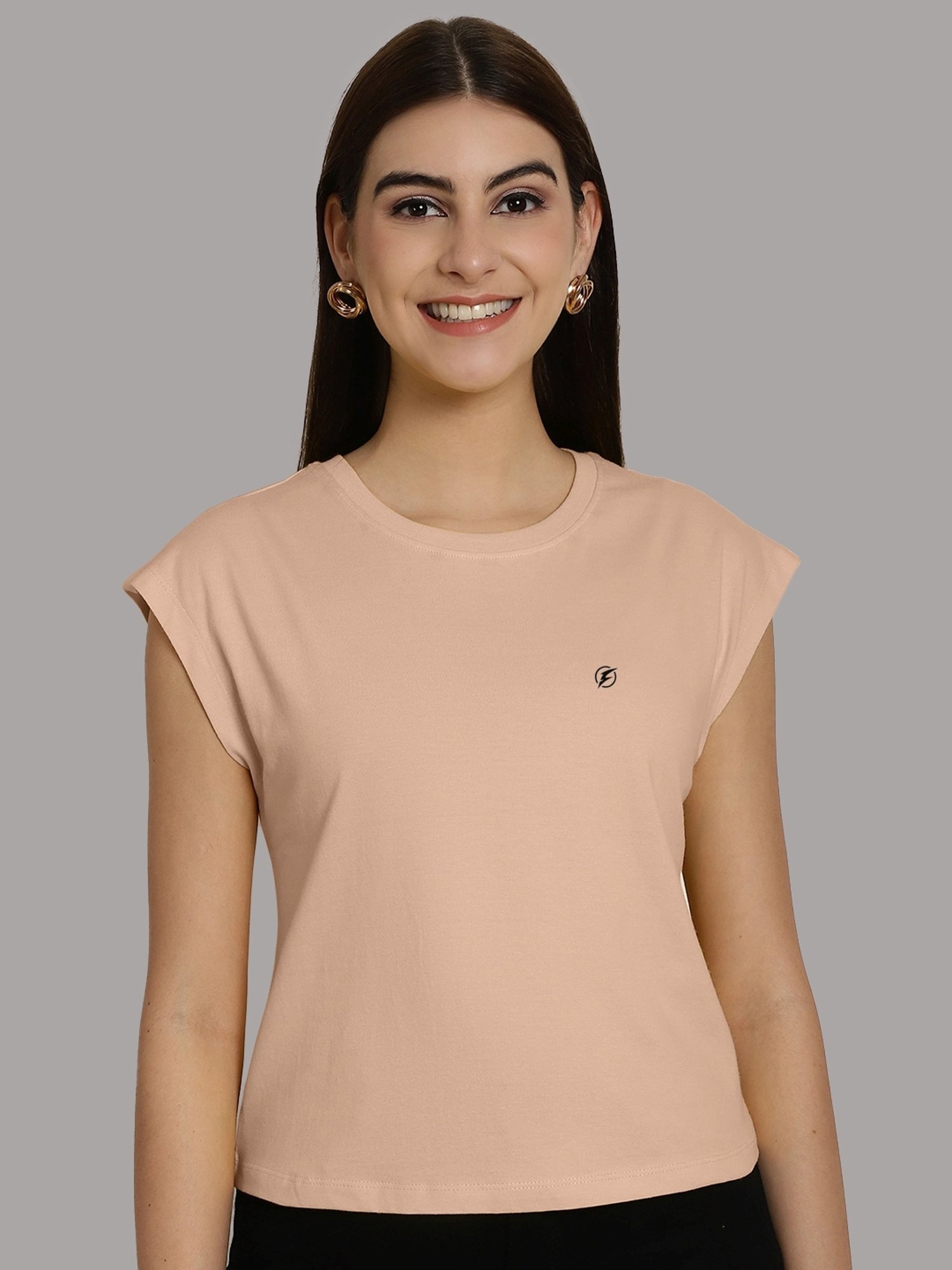 Friskers Maroon & Beige Slim Fit Sports T-Shirts - Pack Of 2