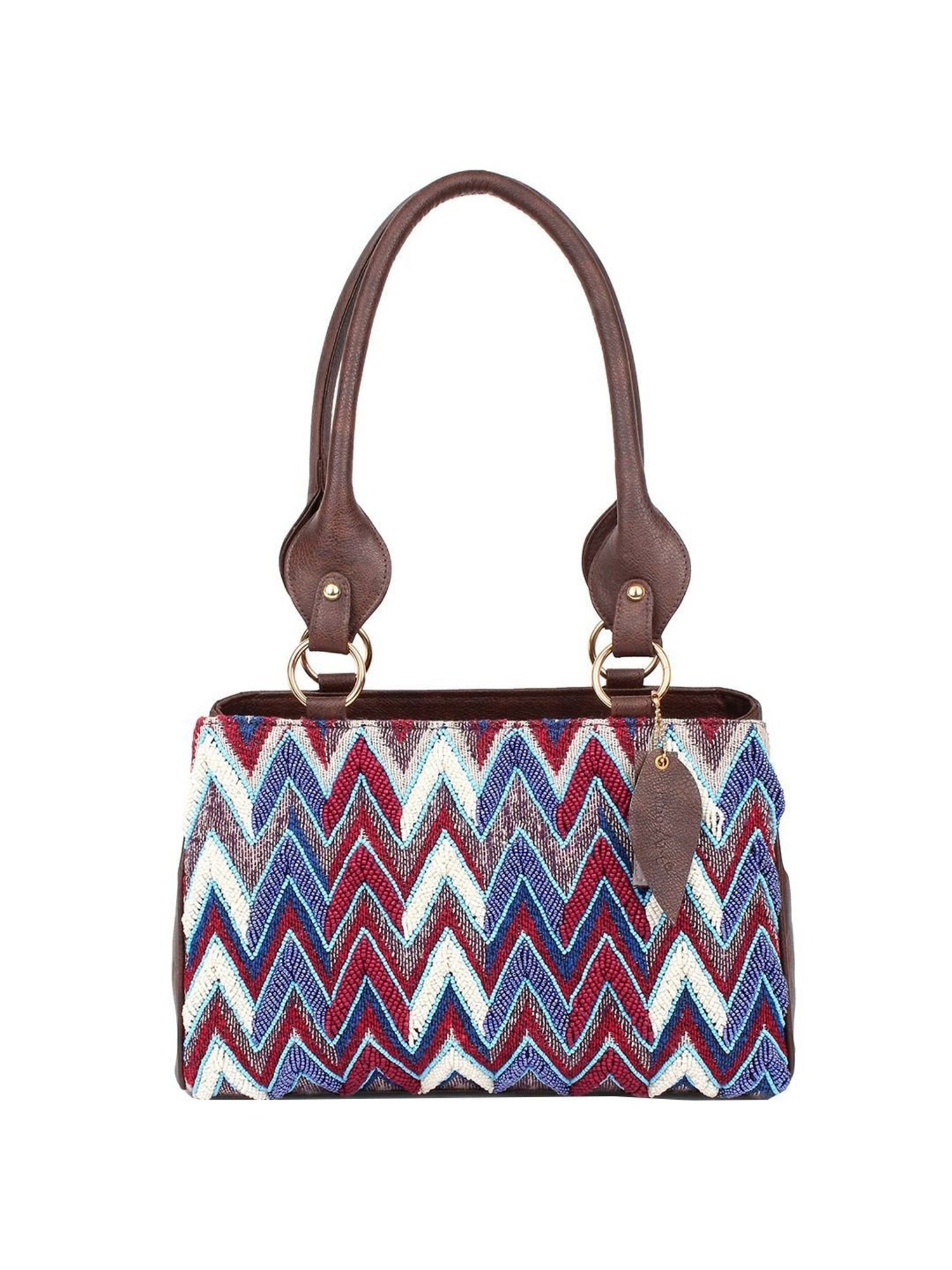 Spice Art Brown Embellished Large Shoulder Bag