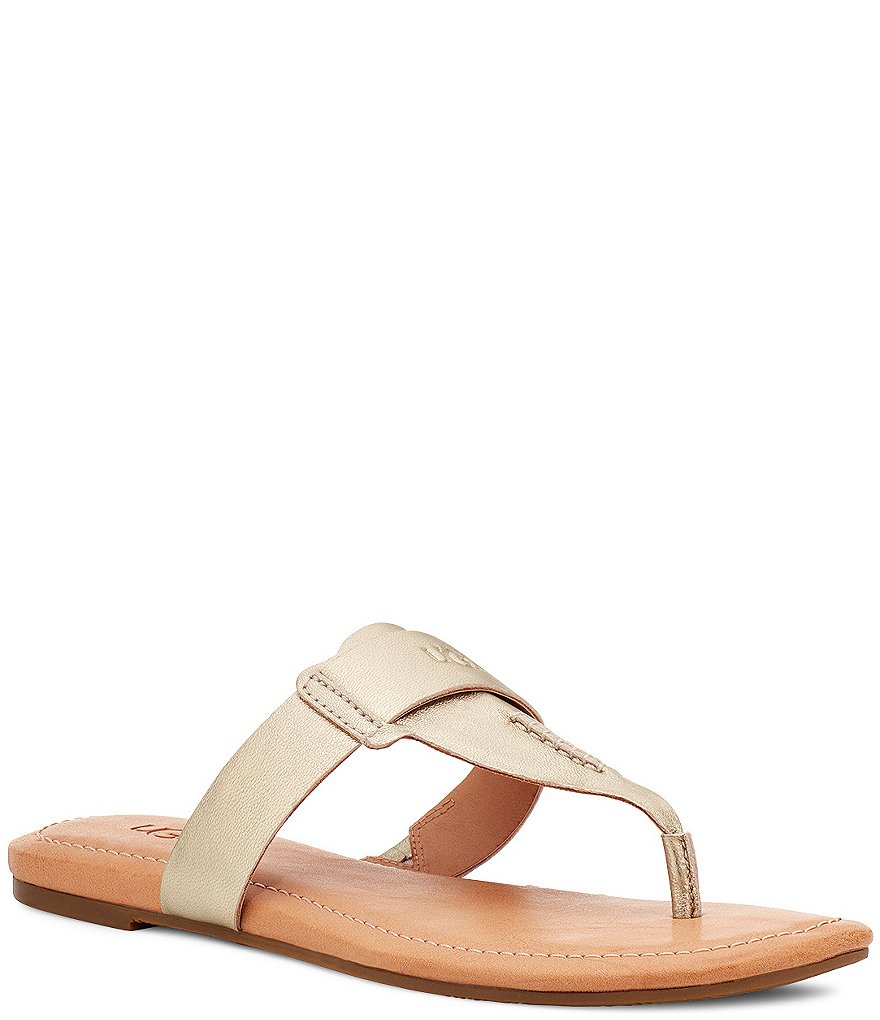 UGG&reg; Gaila Leather Thong Sandals