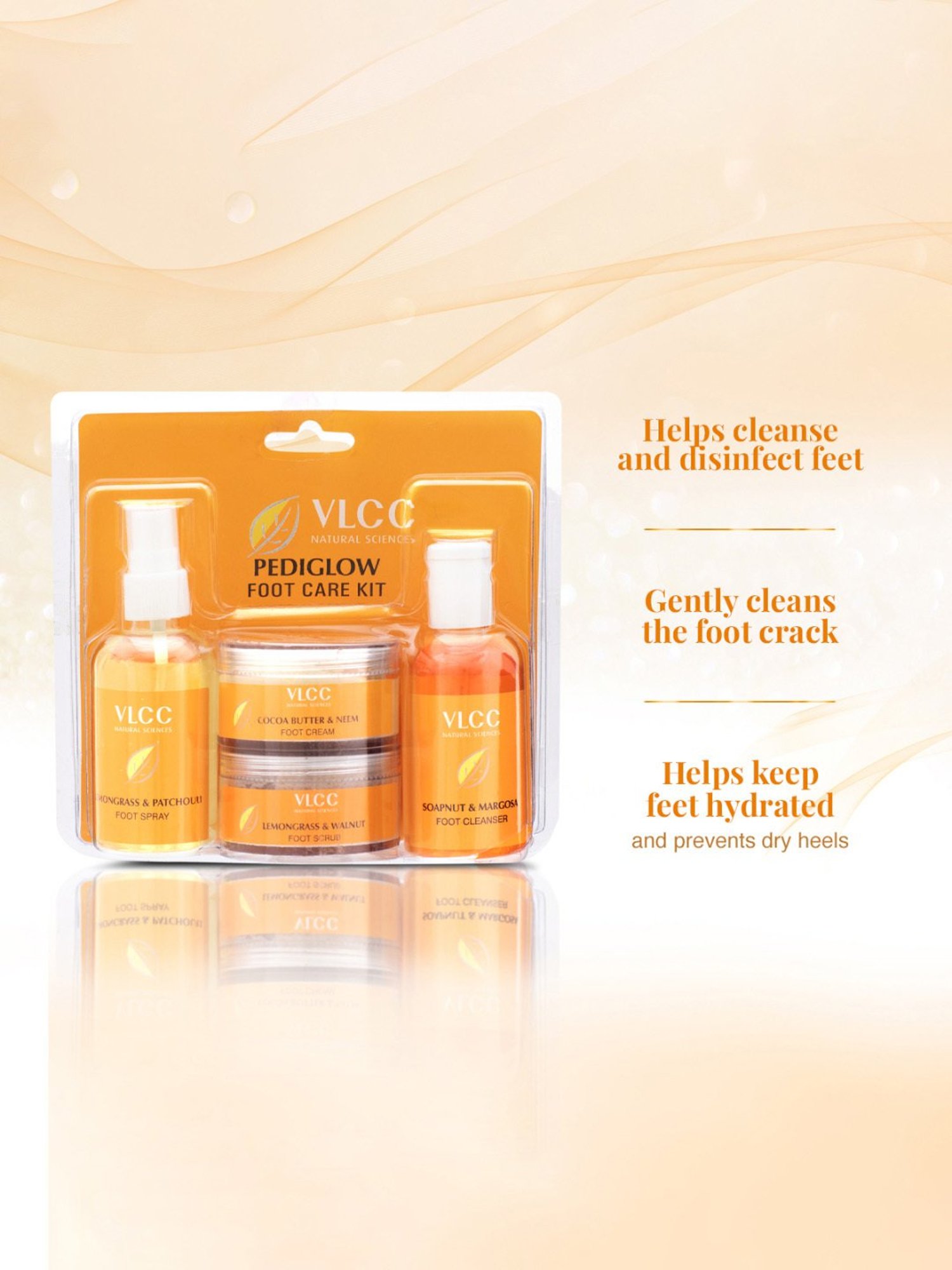 VLCC Pedi Glow Foot Care Kit - 100 gm + 200 ml