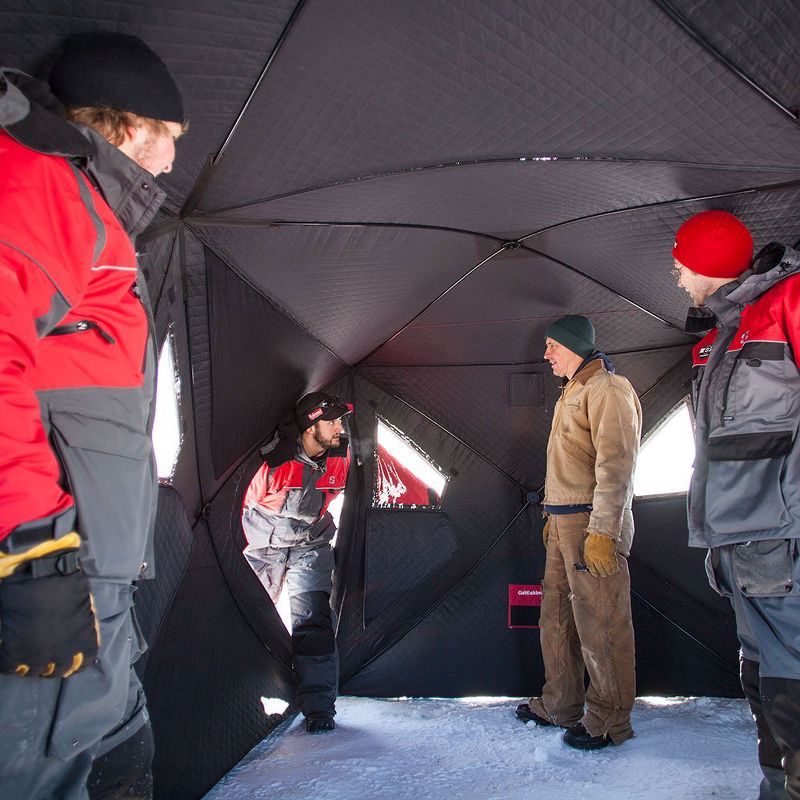 Eskimo FatFish Insulated 7-9 Person Pop Up Ice Fishing Shanty Shack Shelter Hut