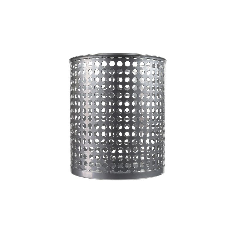 Design Ideas Edison Utensil Cup- Kitchen Utensil Holder - Silver, 5.5" x 5.5" x 6.4"