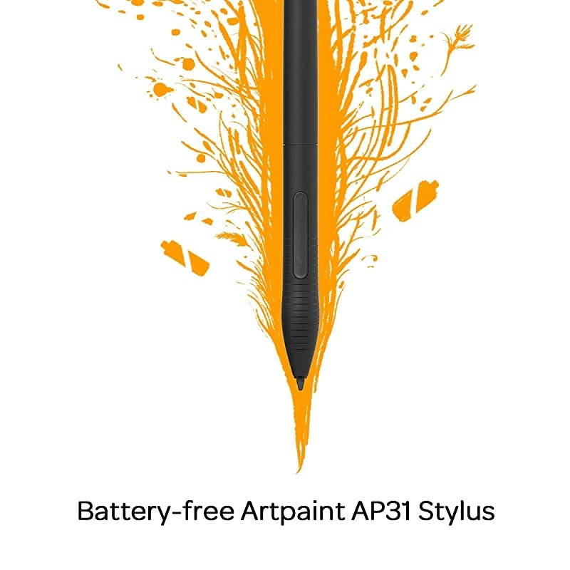 M10K2018 10 x 625 inches Graphic Drawing Tablet 8192 Levels of Pressure Digital Pen Tablet with BatteryFree Stylus