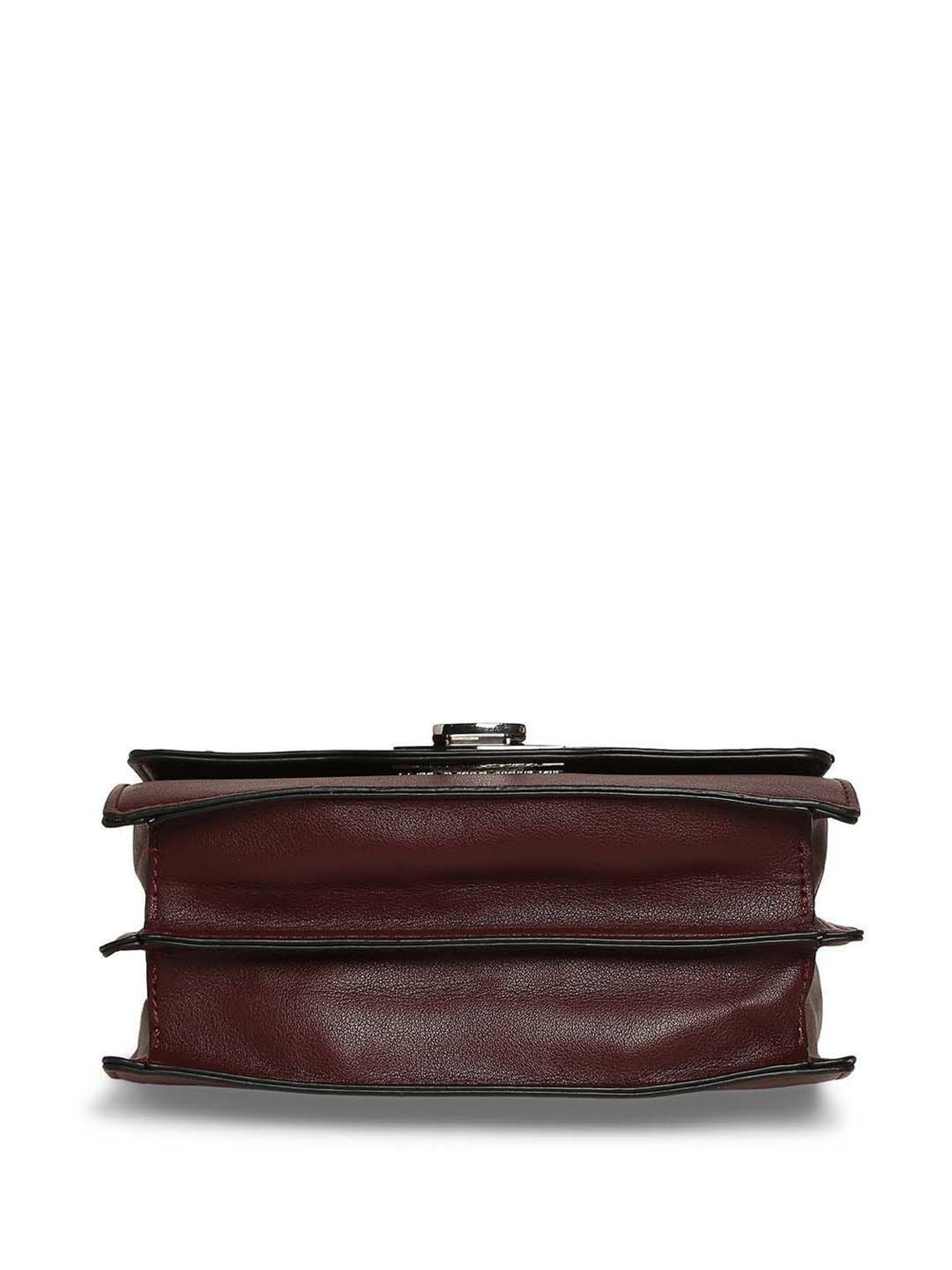 Marina Galanti Maroon Textured Medium Sling Handbag