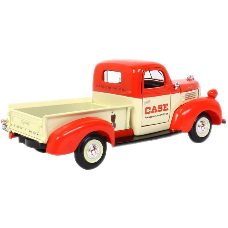 1941 Plymouth Pickup Truck "Case" Orange and Yellow 1/24 Diecast Model Car by SpecCast