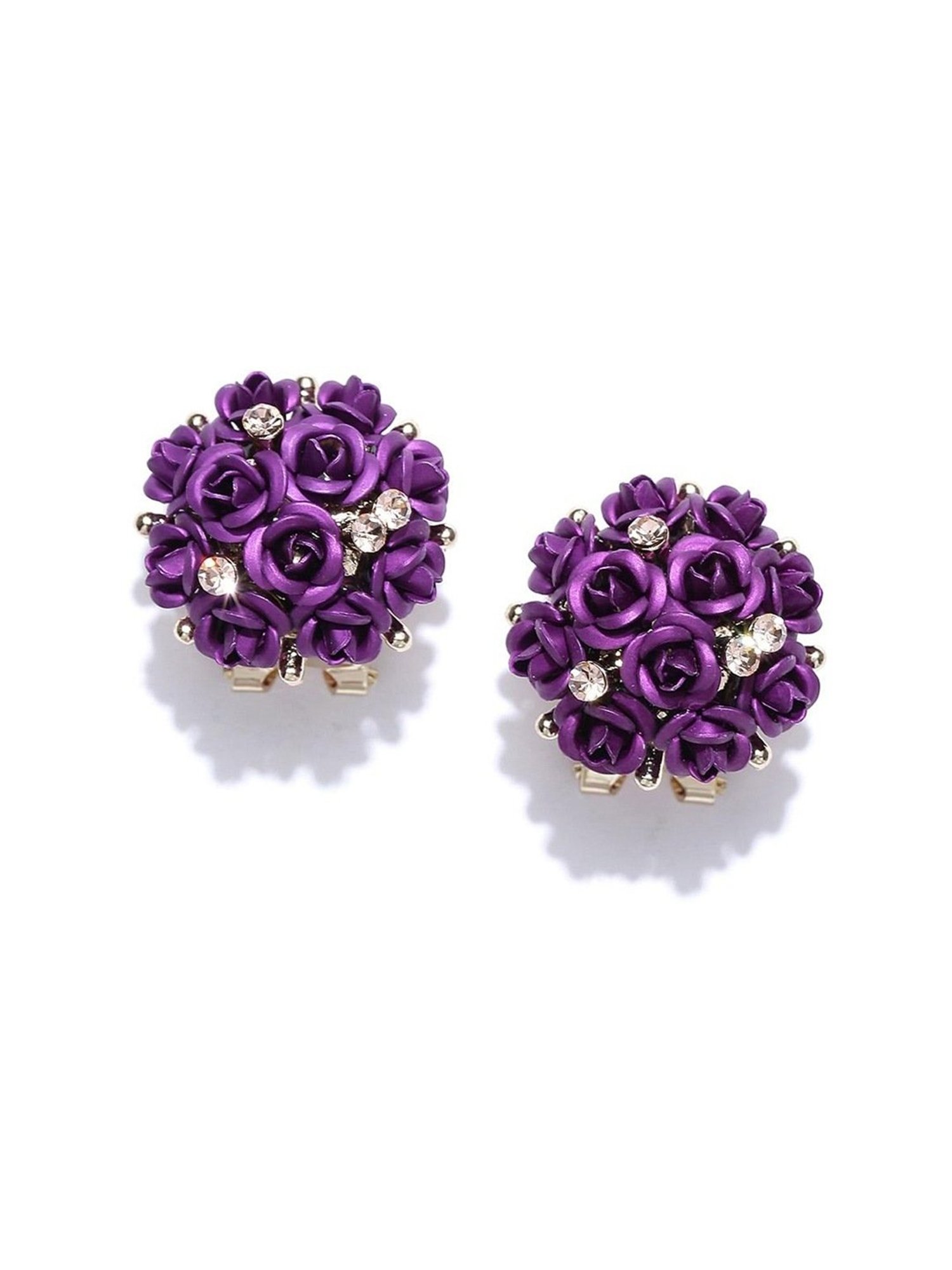 YouBella Summer Special Stylish Rose Shape Fancy Stud Earrings