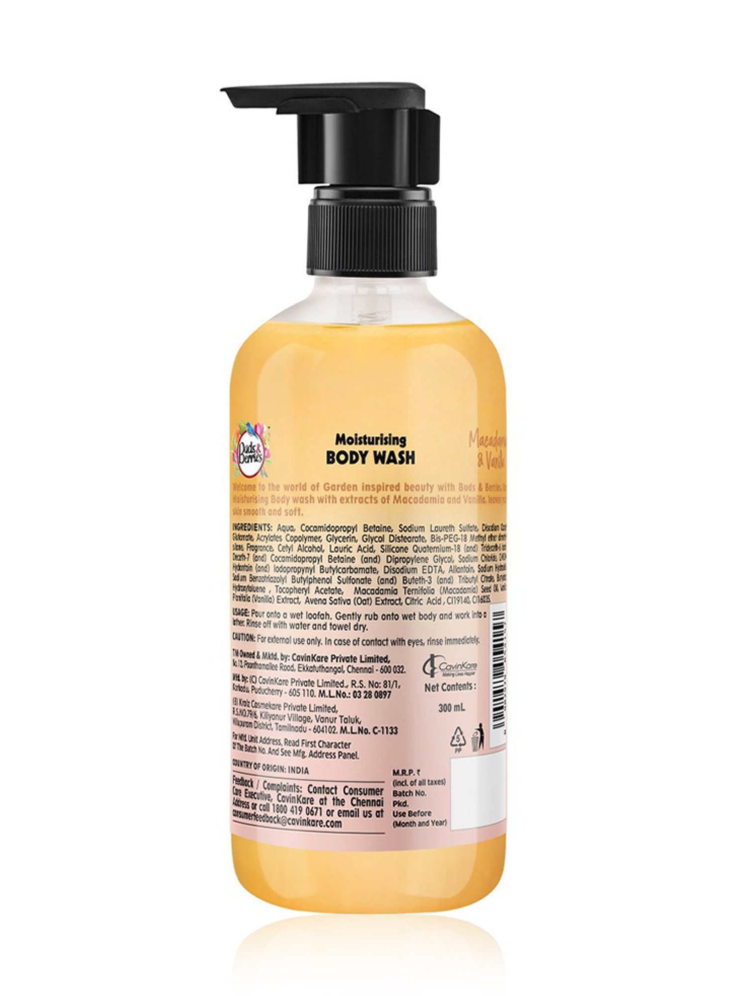 Buds & Berries Macadamia & Vanilla Moisturising Body Wash - 300 ml