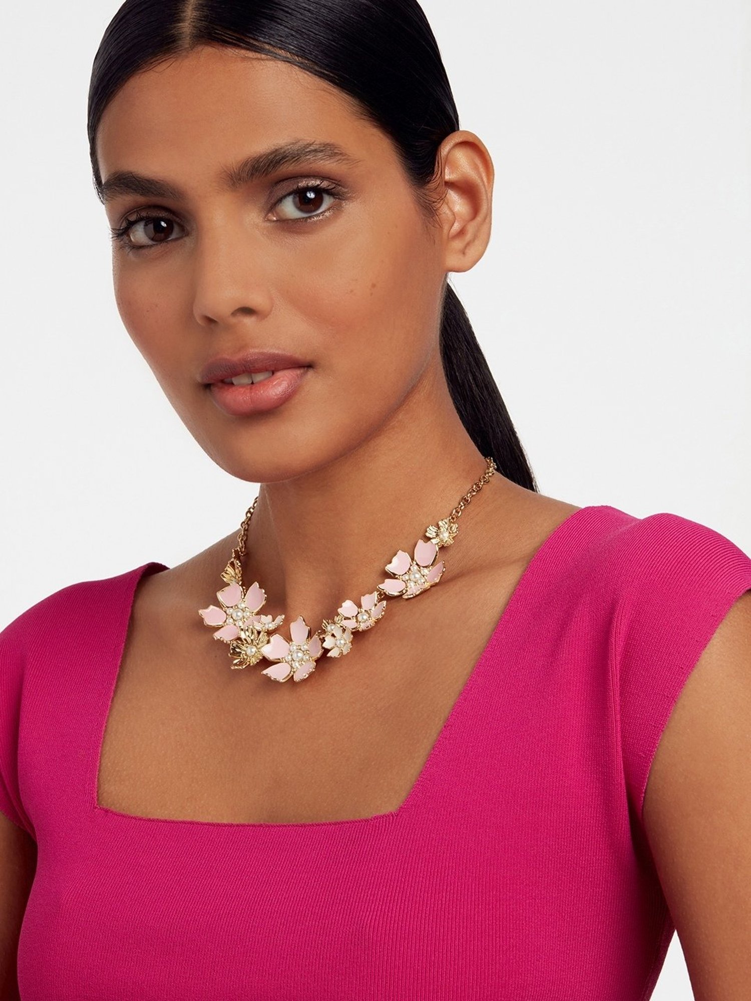 Ted Bekar Petarla Flower Statement Necklace