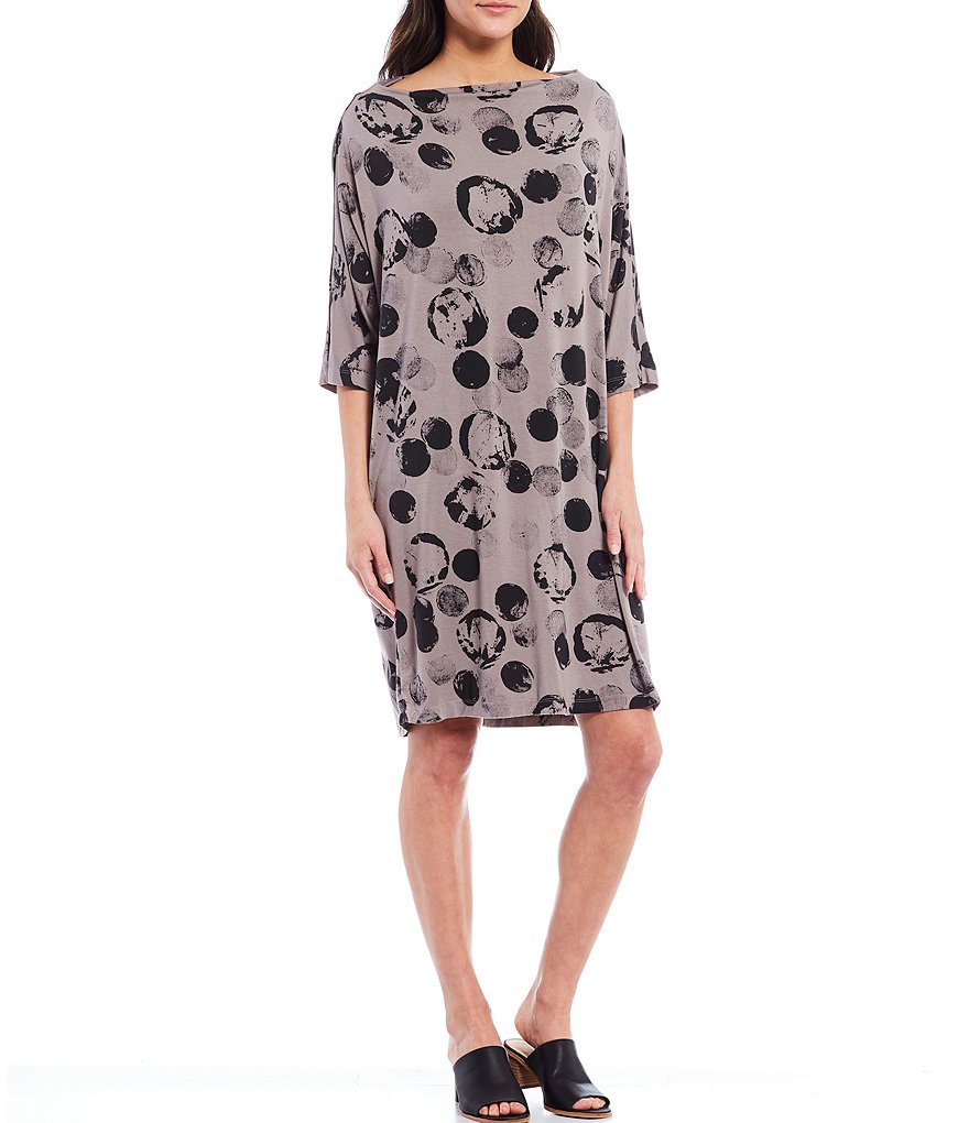 Bryn Walker Ingrid Print Jersey Bateau Neck Dolman Sleeve Dress