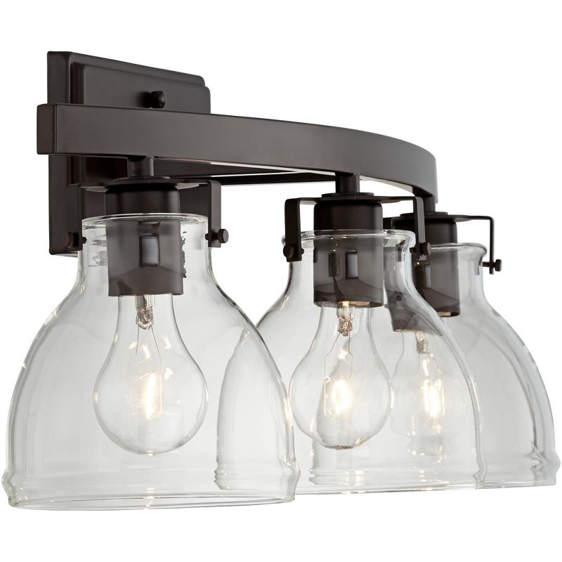 Barnes and Ivy Modern Swing Arm Wall Lamp Antique Brass Plug-In Light Fixture Taupe Fabric Bell Shade Bedroom Living Room Reading