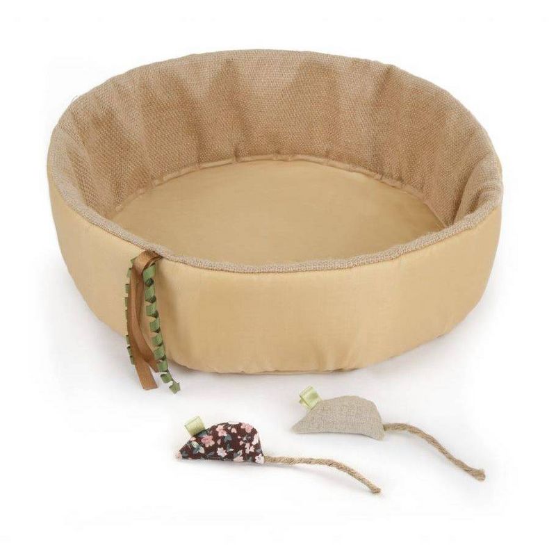 Petlinks Happy Nip Hide and Play Crinkle Ring 2 Mice Cat Toy