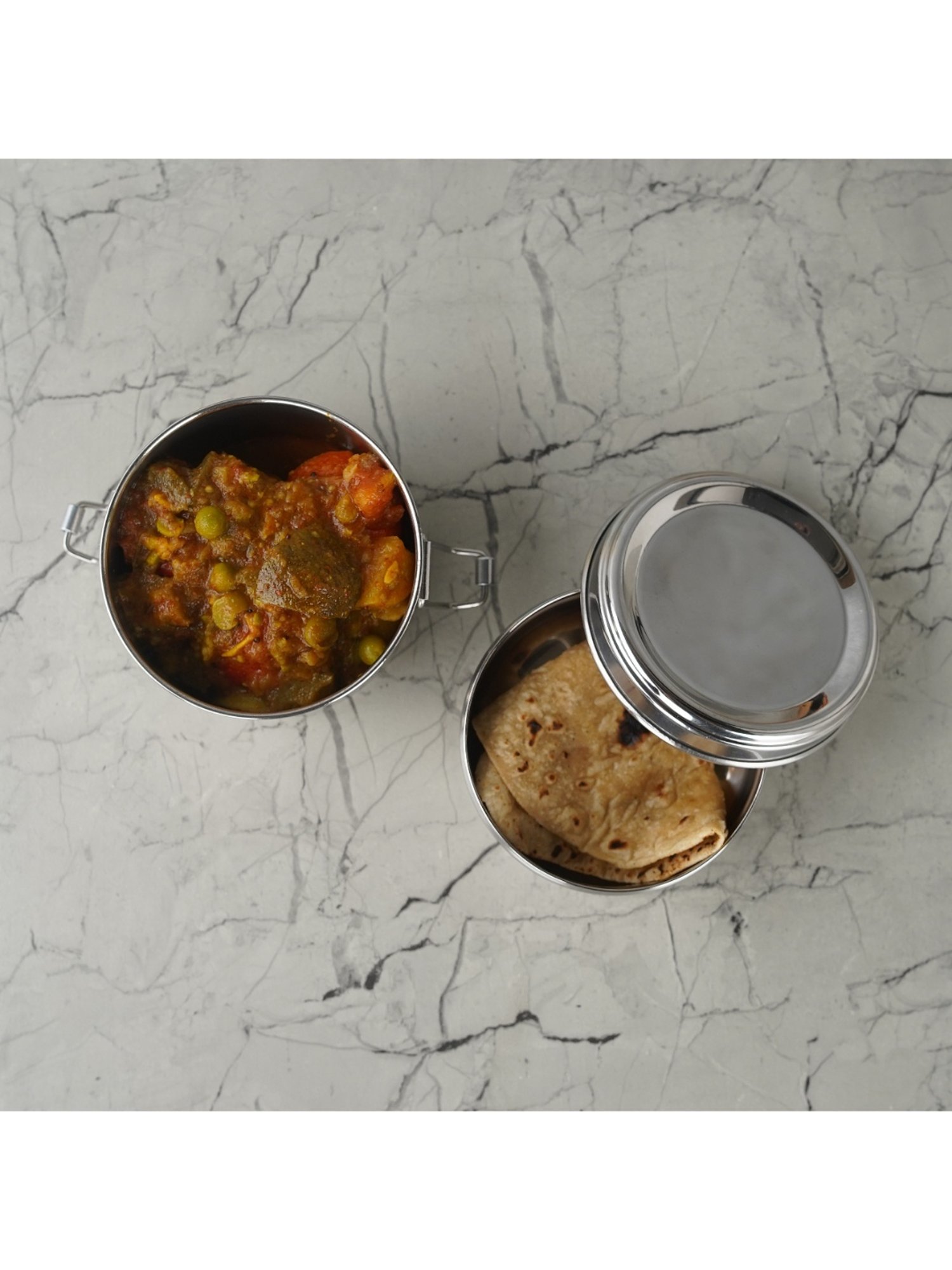 Milton Red Stainless Steel Small Tiffin Box - Set of 2