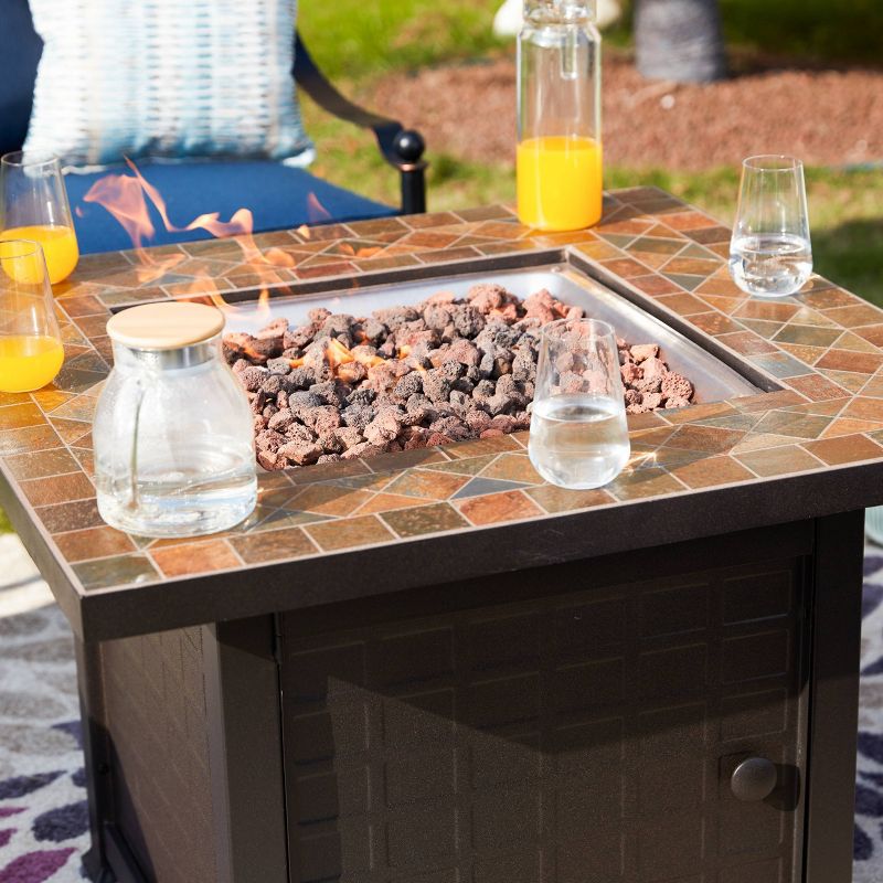 5pc Conversation Steel Patio Seating Sets Blue - Lokatse