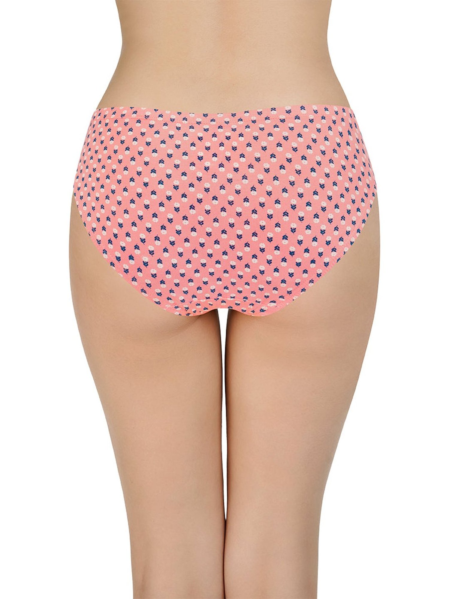 Every De by Amante Pink & Blue Cotton Printed Bikini Panties - Pack Of 3