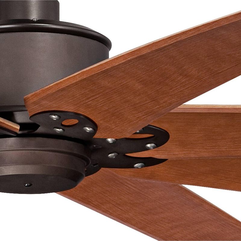 72" Casa Vieja Outdoor Ceiling Fan with Remote Control Large English Bronze Cherry Damp Rated for Patio Porch