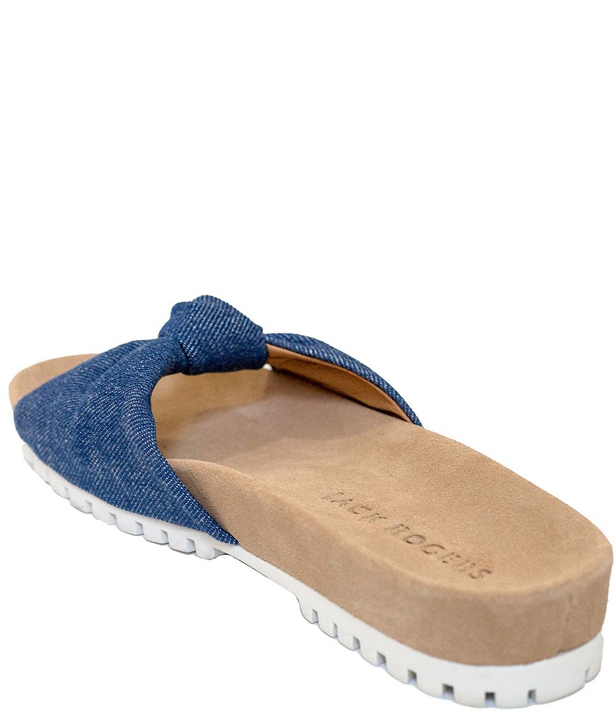 Jack Rogers Phoebe Knotted Denim Lug Sole Comfort Slides