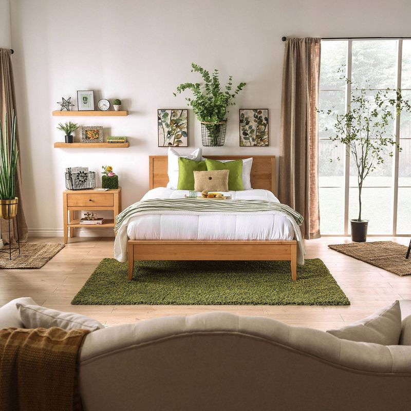 4pc Twin Radiance Platform Bed Bundle Natural Maple/White - Nexera - Nexera