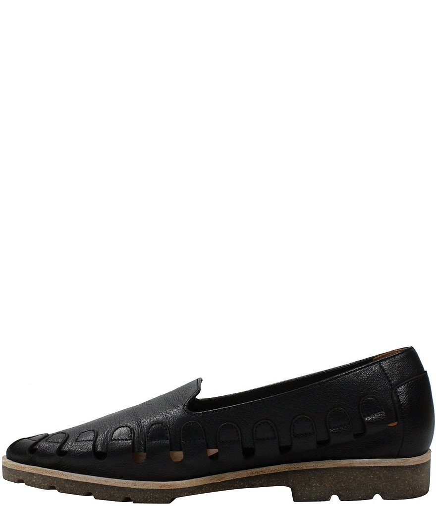 L'Amour Des Pieds Xanthia Leather Cut Out Venetian Slip Ons