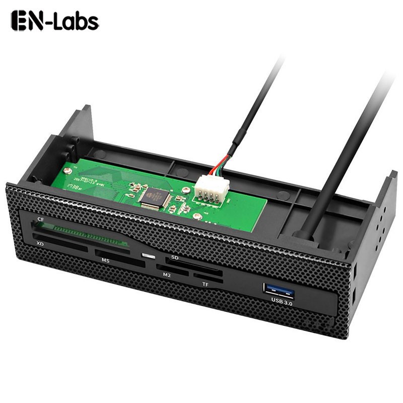 EnLabs U2CR525U3 5.25 inch PC Case Mesh Front panel All-in-1 Multifunction CF/XD/MS/M2/SD/TF Internal USB 2 .0 Card Reader USB Flash Memory w/ USB 3.0 Port