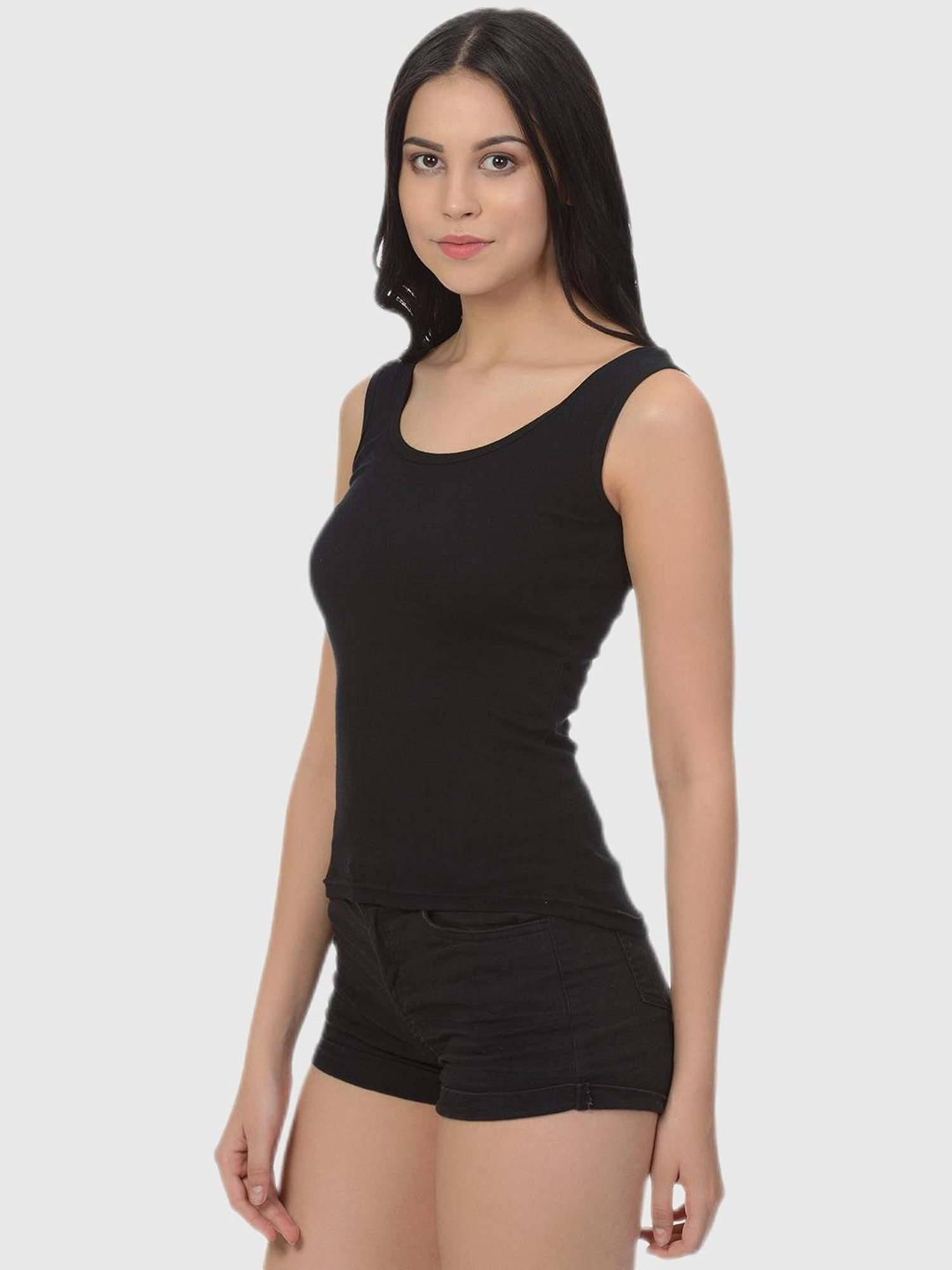 Mod & Shy Black Regular Camisole