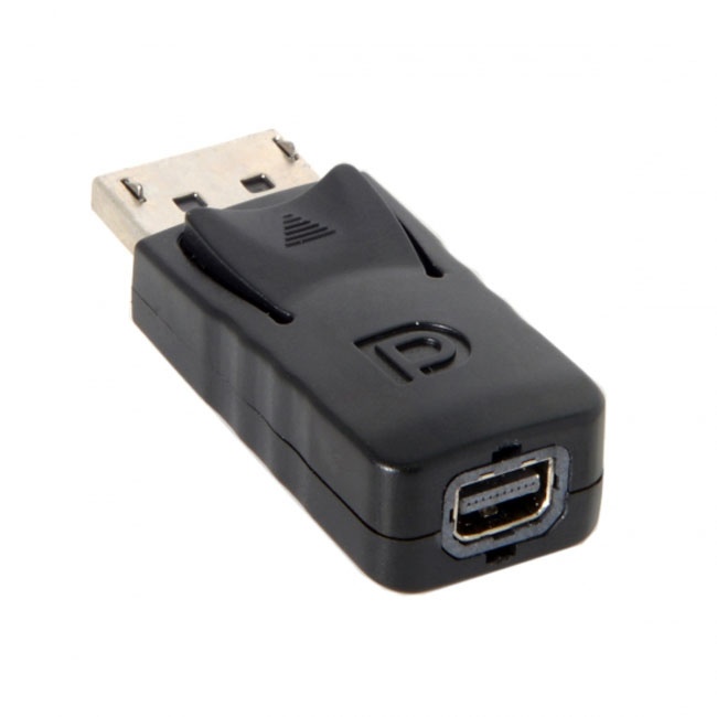 CY Black DP DisplayPort Male to Mini DP DisplayPort Female Adapter for Displays HDTV Monitor DP-052-BK