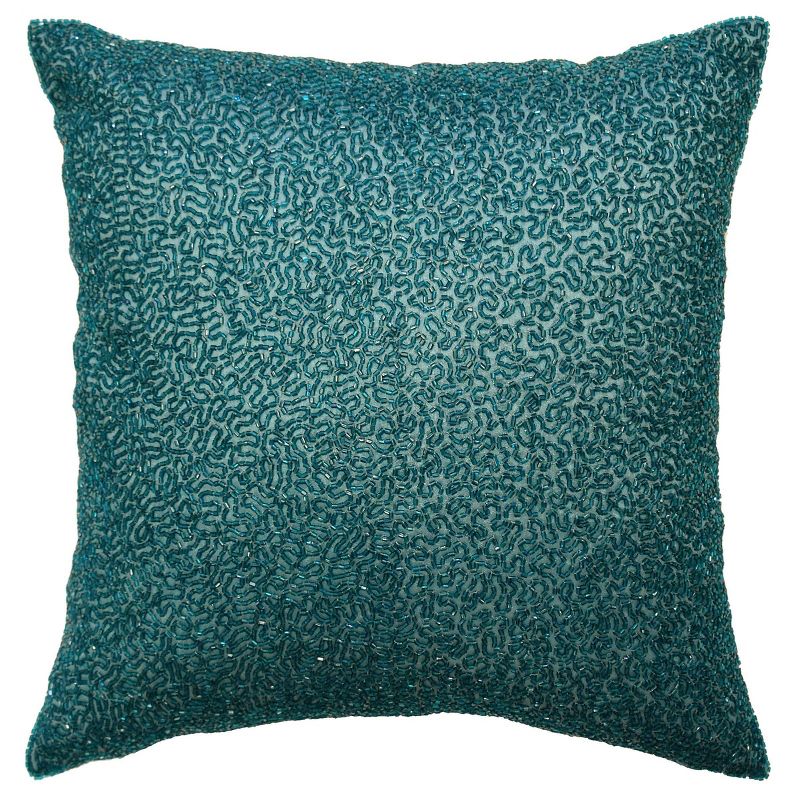 Teal Alexina Beaded Throw Pillow - Beautyrest