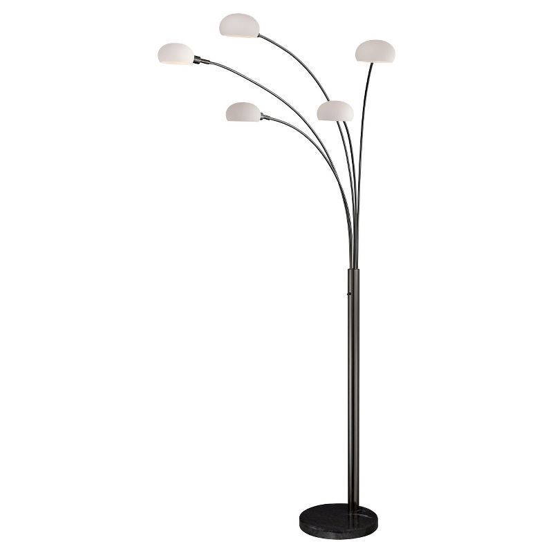 3-way Ilario II 5-LT Floor Lamp (Includes Light Bulb) Gun Metal - Lite Source