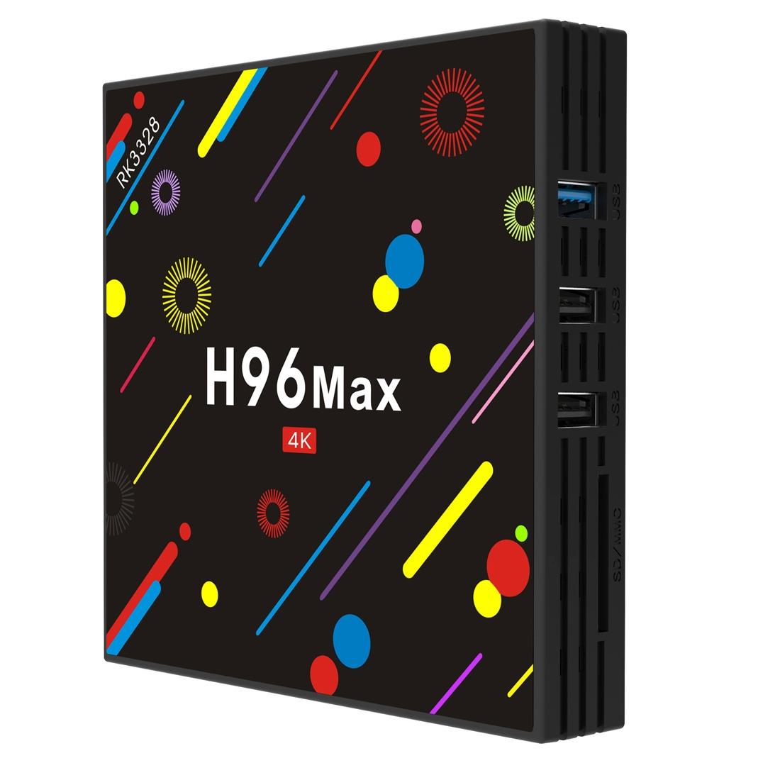 H96 Max+ 4K Ultra HD Full HD Media Player Smart TV BOX with Remote Controller, Android 9.0, RK3328