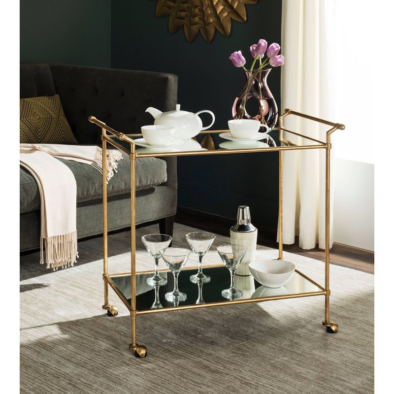 Bar Cart Metal/Gold - Safavieh