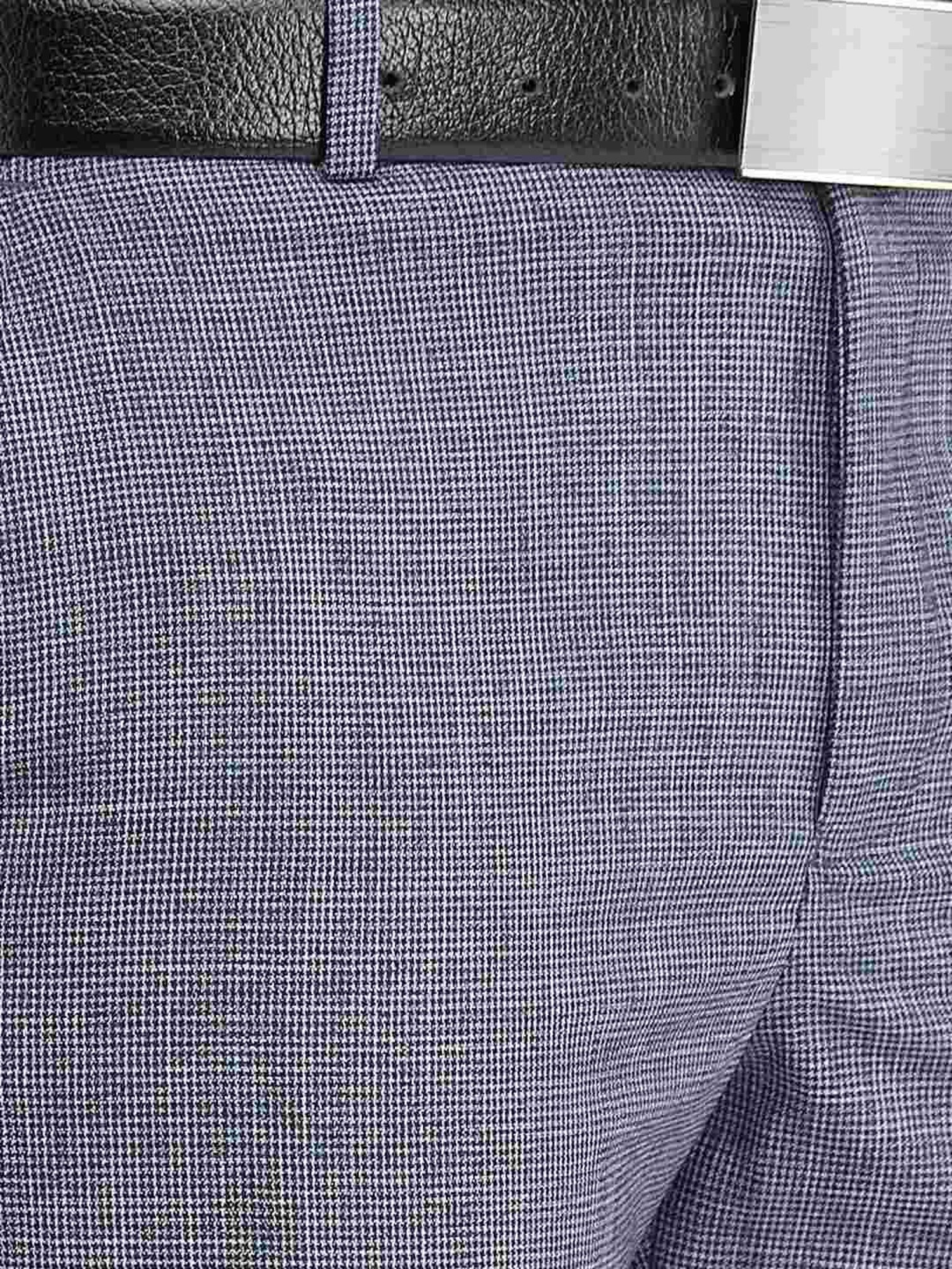 Park Avenue Blue Regular Fit Self Pattern Trousers