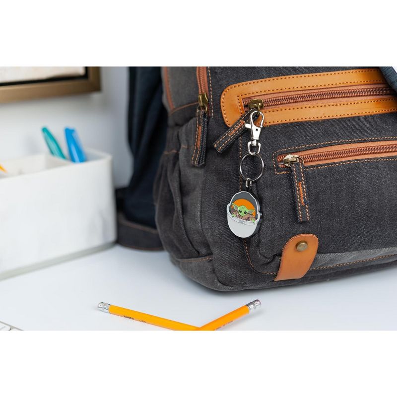 SalesOne LLC Star Wars: The Mandalorian The Child Keychain Pendant | Baby Yoda In Carriage