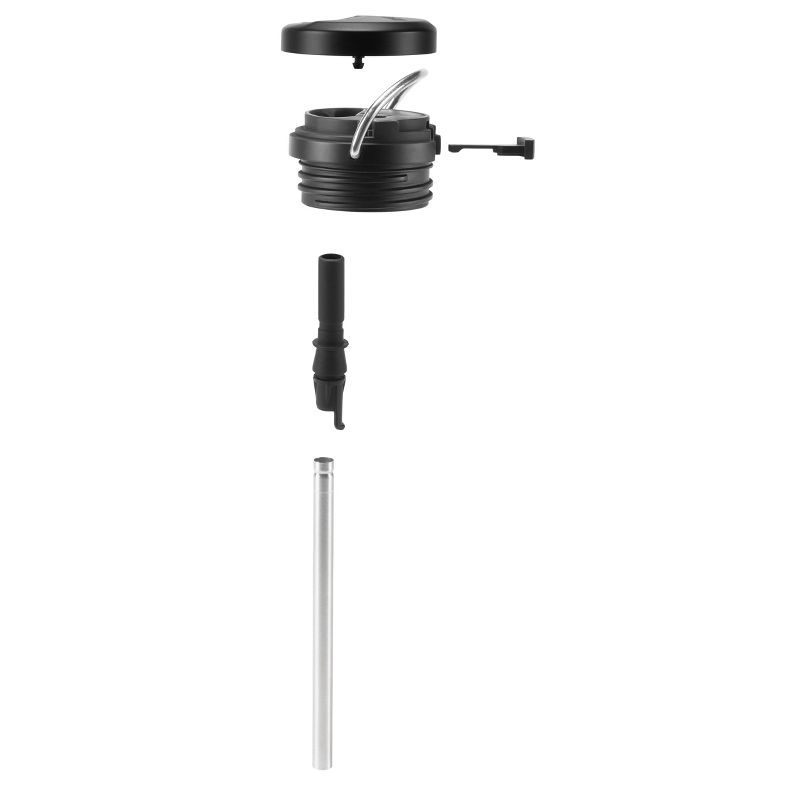 Klean Kanteen TKWide Stainless Steel Twist Open Straw Cap - Black