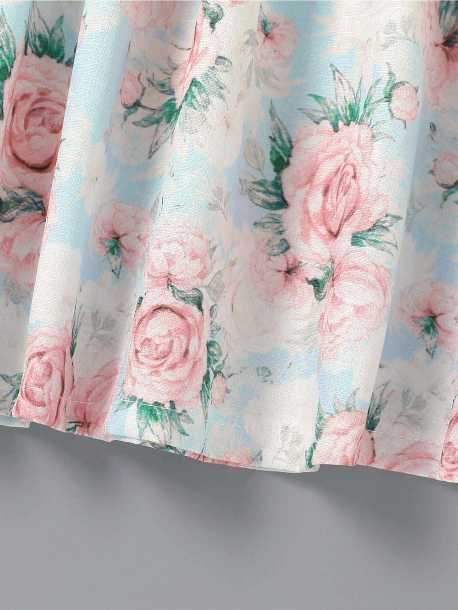 Bolly Lounge Girls Cyan & Pink Floral Dress