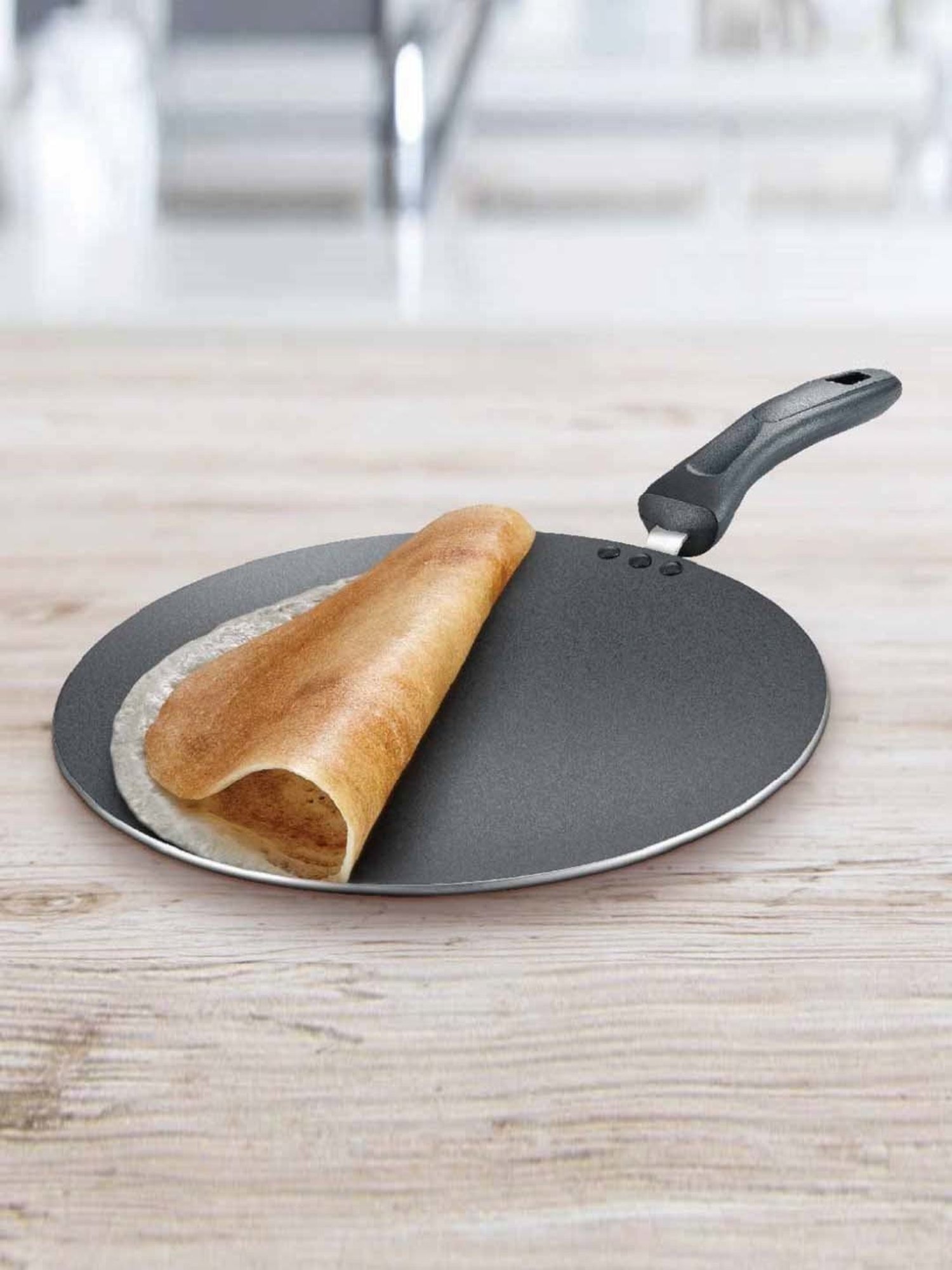 JUDGE Deluxe Thick Guage Black Aluminium 32 cm Induction Tawa (5 L)