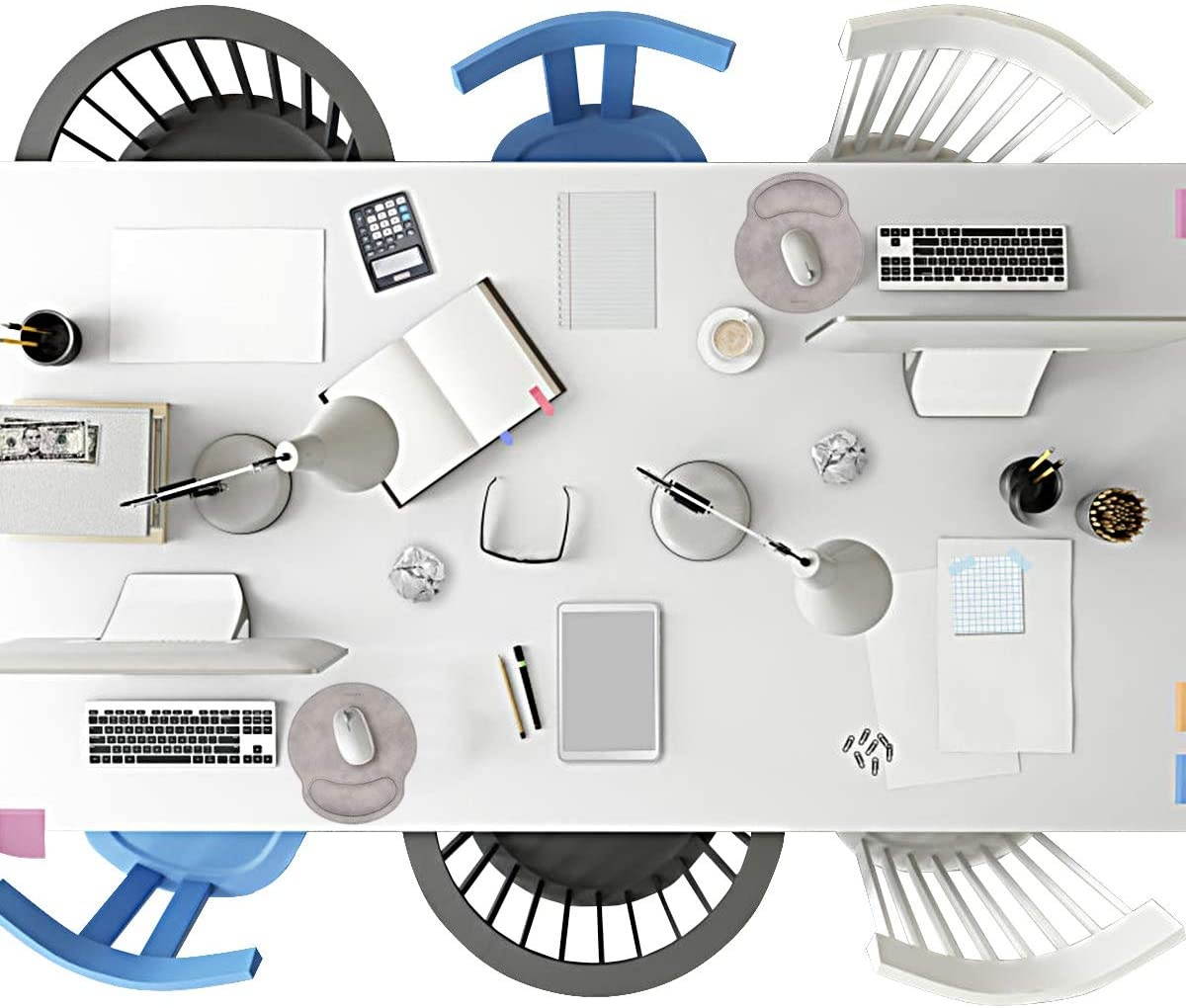 Ergonomic Leather Mouse Pad with Wrist Comfort Memory Foam Waterproof Surface