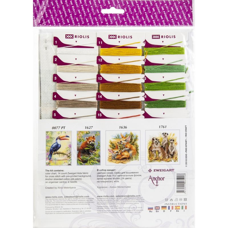 RIOLIS Stamped Cross Stitch Kit 7.75"X7.75"-Frogs