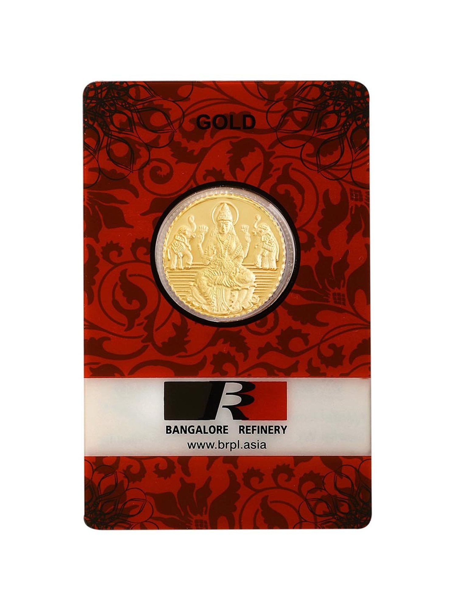 Bangalore Refinery Goddess Lakshmi 22k (916) 10gm Gold Coin