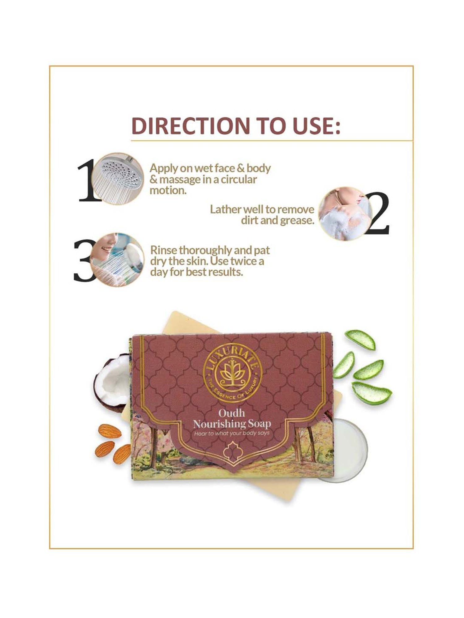 Luxuriate Naturally Oudh Nourishing Winter Soap - 125 gm