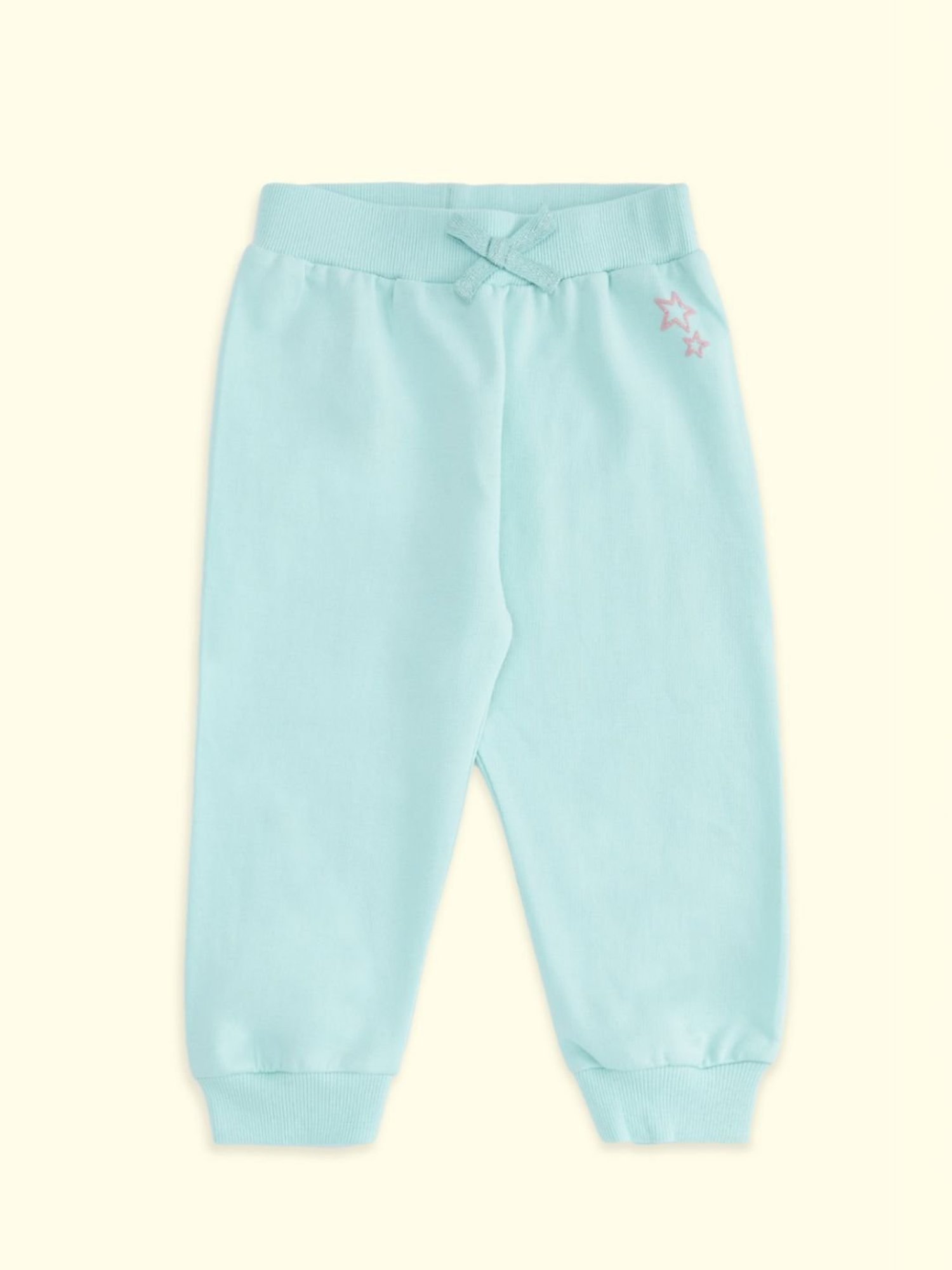 Pantaloons Baby Mint Green Cotton Regular Fit Trackpants