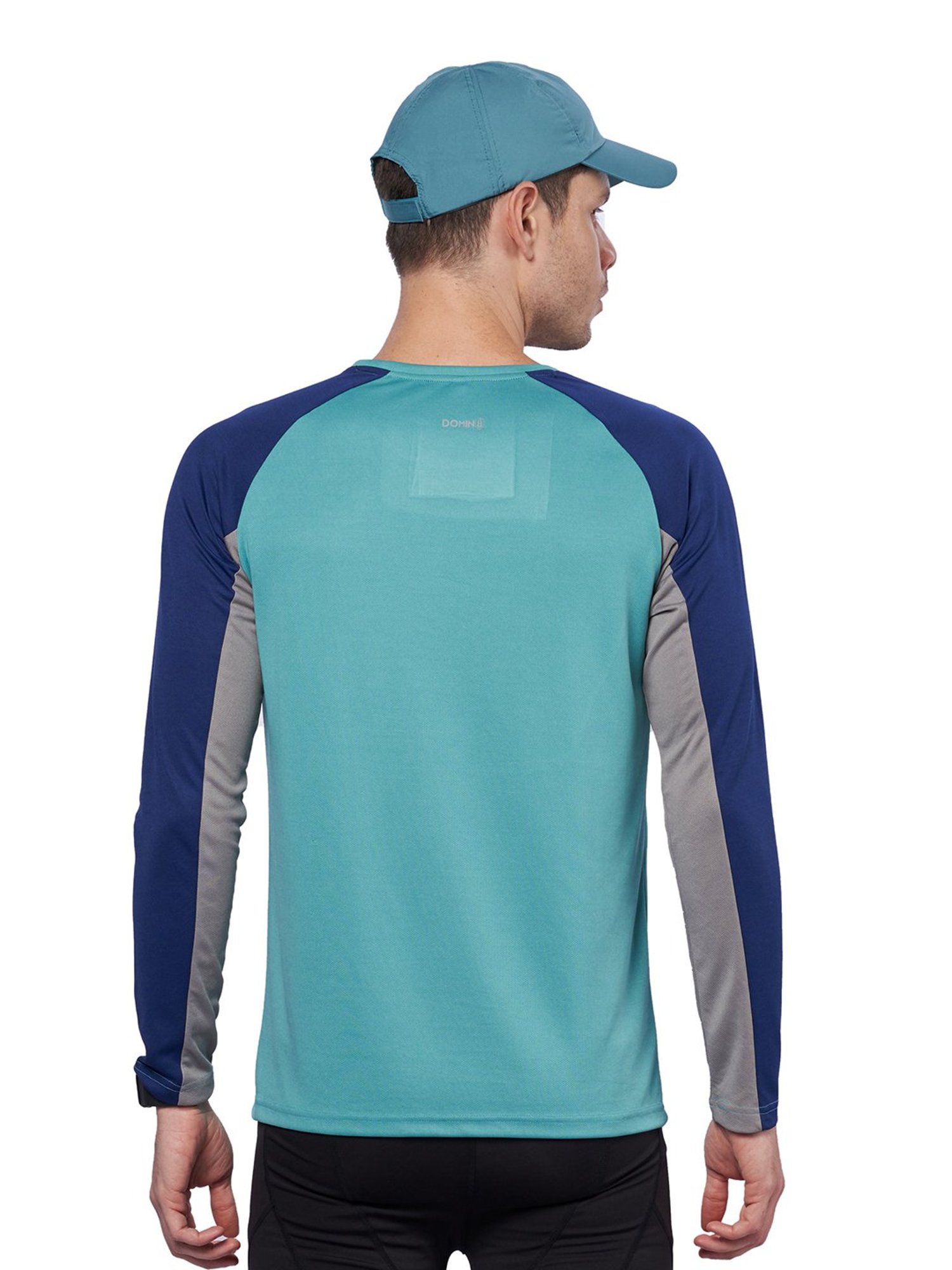DOMIN8 Men Breathable Color Block Full Sleeve T-Shirt For Running/Training/ Gym Workout/Sports