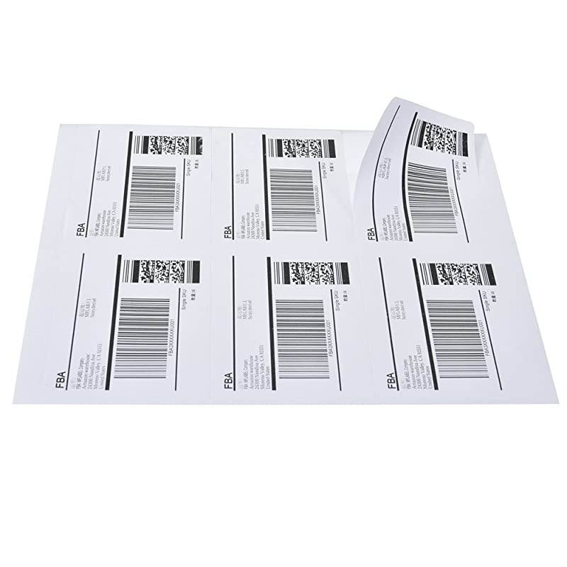 6 up 313 X 4 Sticker Labels Shipping Address Labels for LaserInk Jet Printer100 SheetsTotal 600 Labels 6up